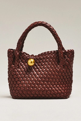 Faux Leather Woven Satchel | Anthropologie (US)