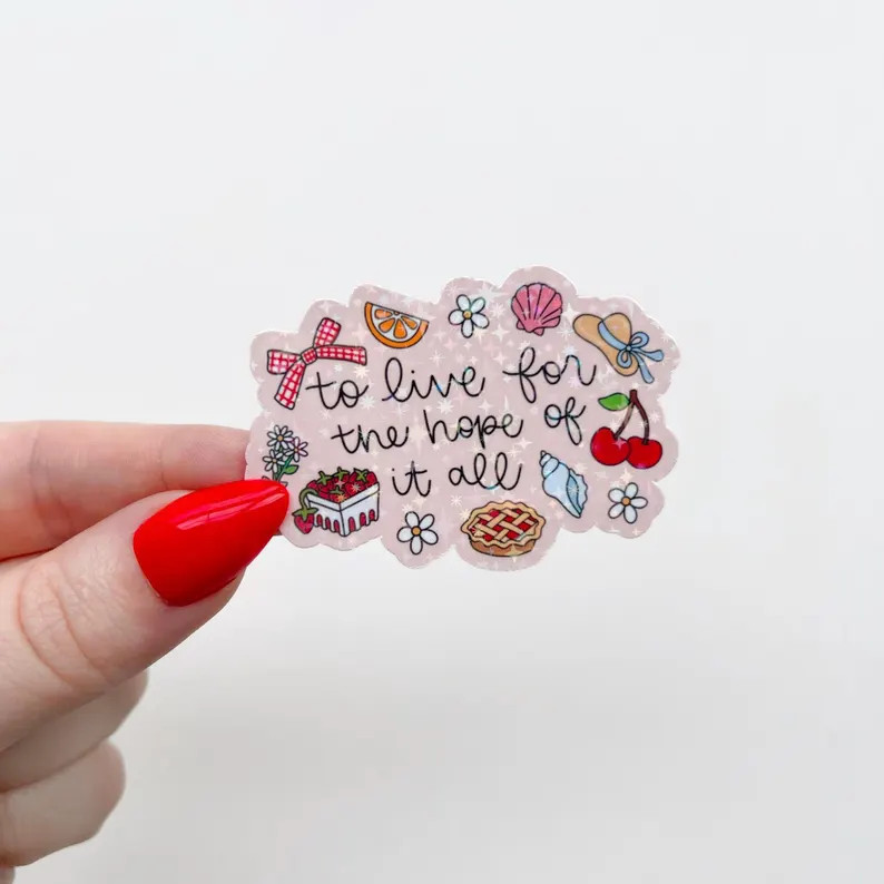 Cozy Summer Sticker | Holographic Kindle Sticker | Summer Romantic Sticker | Cute Vinyl Sticker f... | Etsy (US)