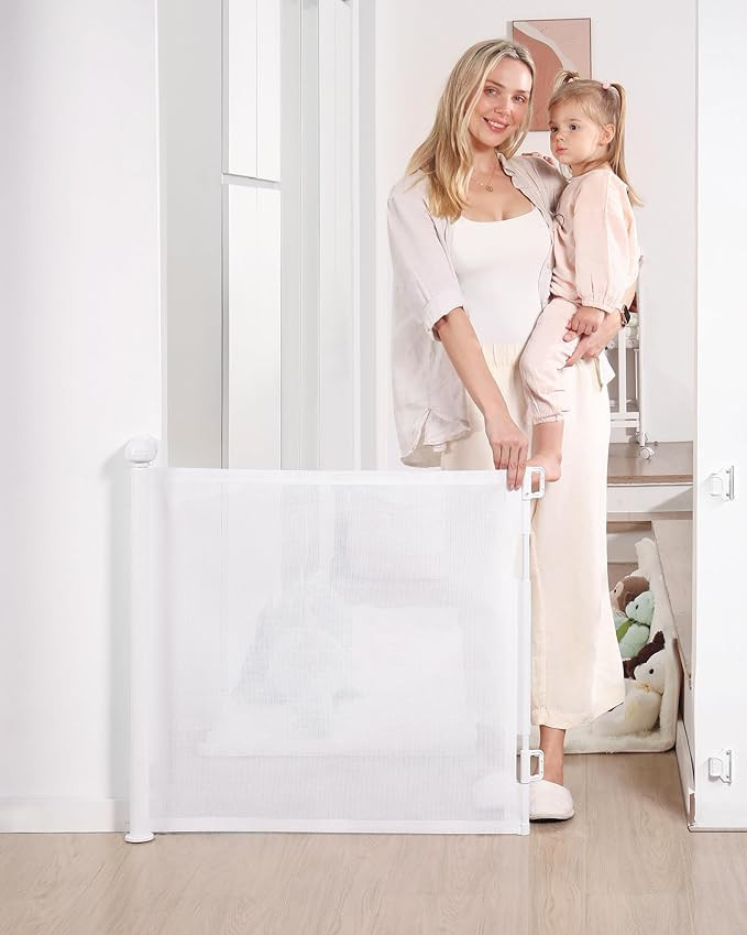 Retractable Baby Gate, Mesh Baby and Pet Gate 33" Tall, Extends up to 55" Wide, Child Safety Baby... | Amazon (US)