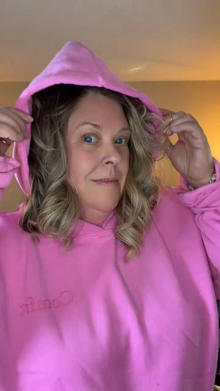 Love this Comfrt Minimalist hoodie in the color Sorbet! Wearing my normal size 3x @comfrt #Comfrt 

#LTKSpringSale #LTKActive #LTKPlusSize