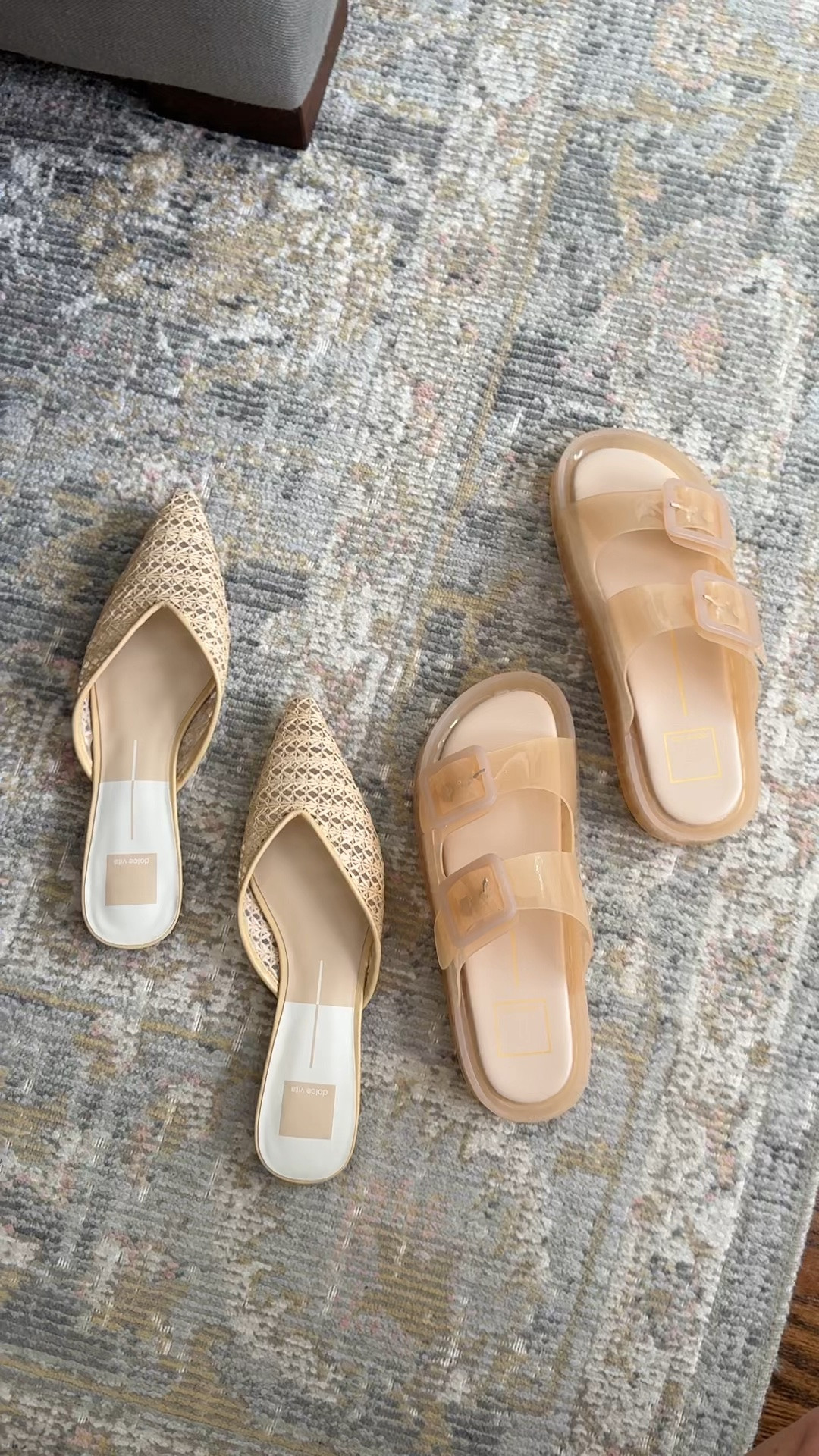 New shoes for summer ☀️I went tts 

Neutral sandals, pool sandal @dolcevita #ad

#LTKmomlife