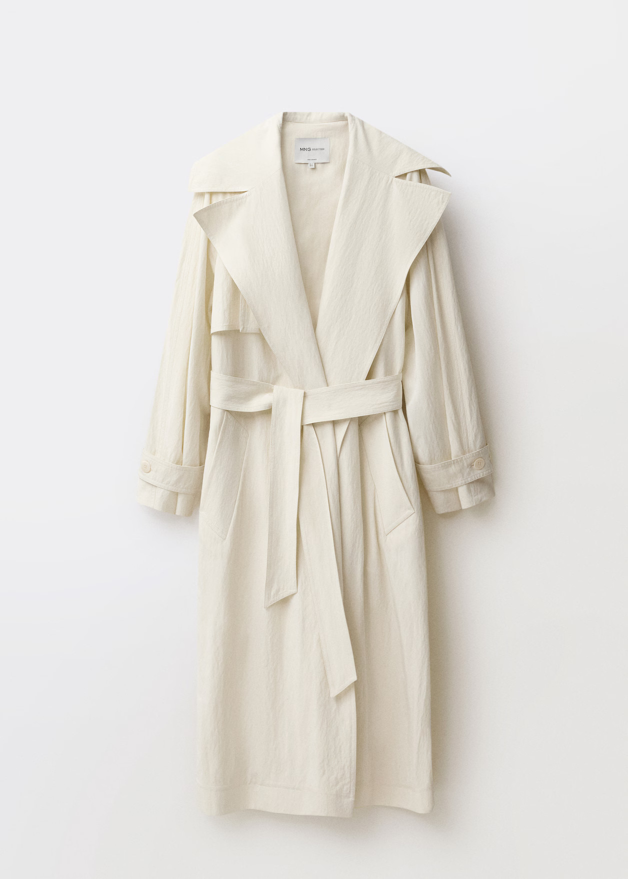 Oversized trench coat with lapels - Women | MANGO United Kingdom | MANGO (UK)