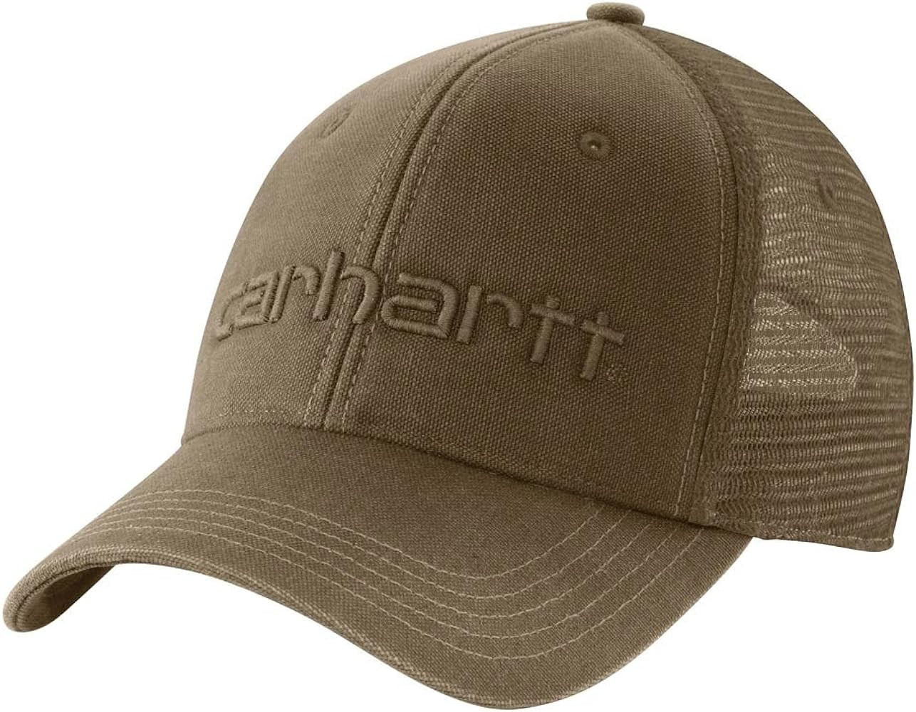 Carhartt Men's Canvas Mesh-Back Logo Graphic Cap | Amazon (US)
