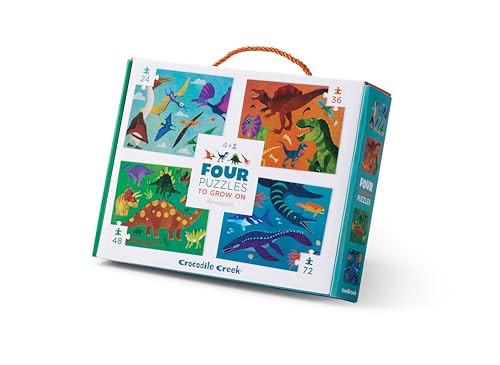 Crocodile Creek 4 Puzzle Dinosaur | Amazon (US)