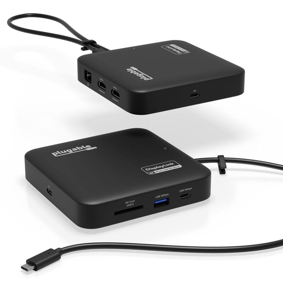 Plugable - 7-in-1 USB C Docking Station Dual Monitor - Dual HDMI Dock, for Mac and Windows, USB4,... | Best Buy U.S.