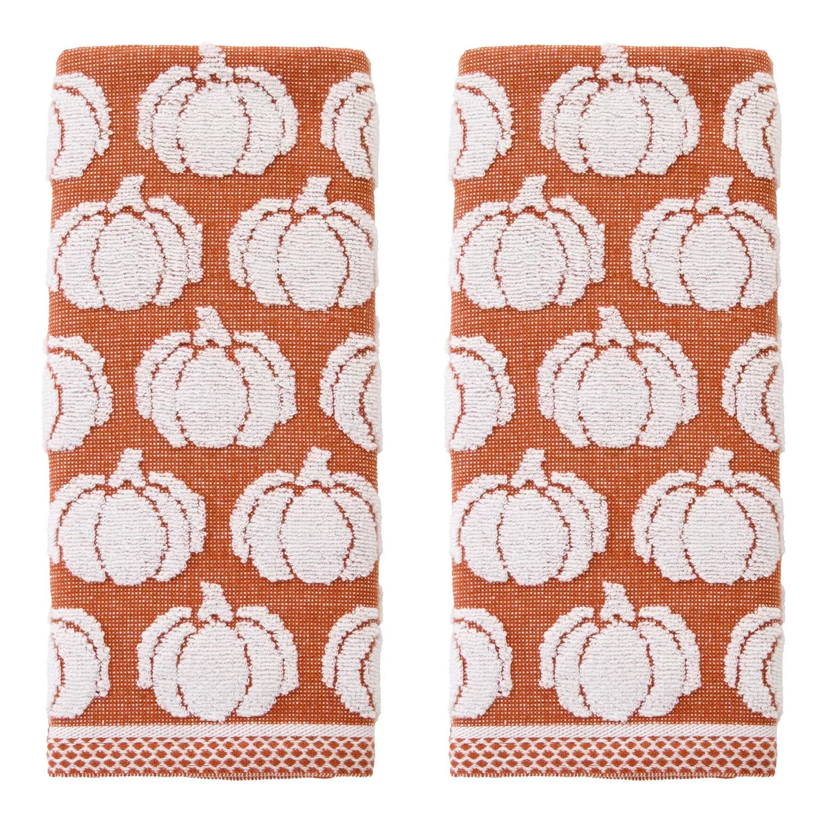SKL Home 2pk Pumpkin Sculpted Hand Towels Spice | Target