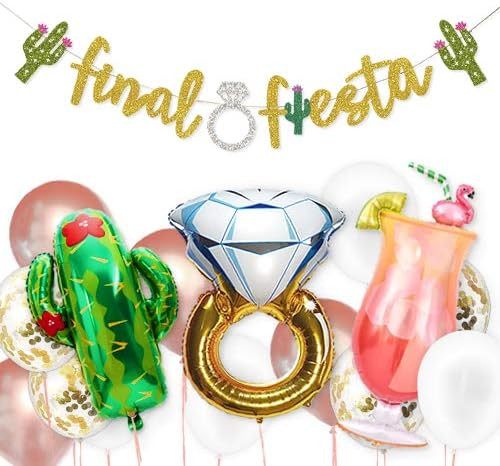 Final Fiesta Bachelorette Party Decorations Kit with Banner (Pre-Strung) and Bachelorette Party B... | Amazon (US)