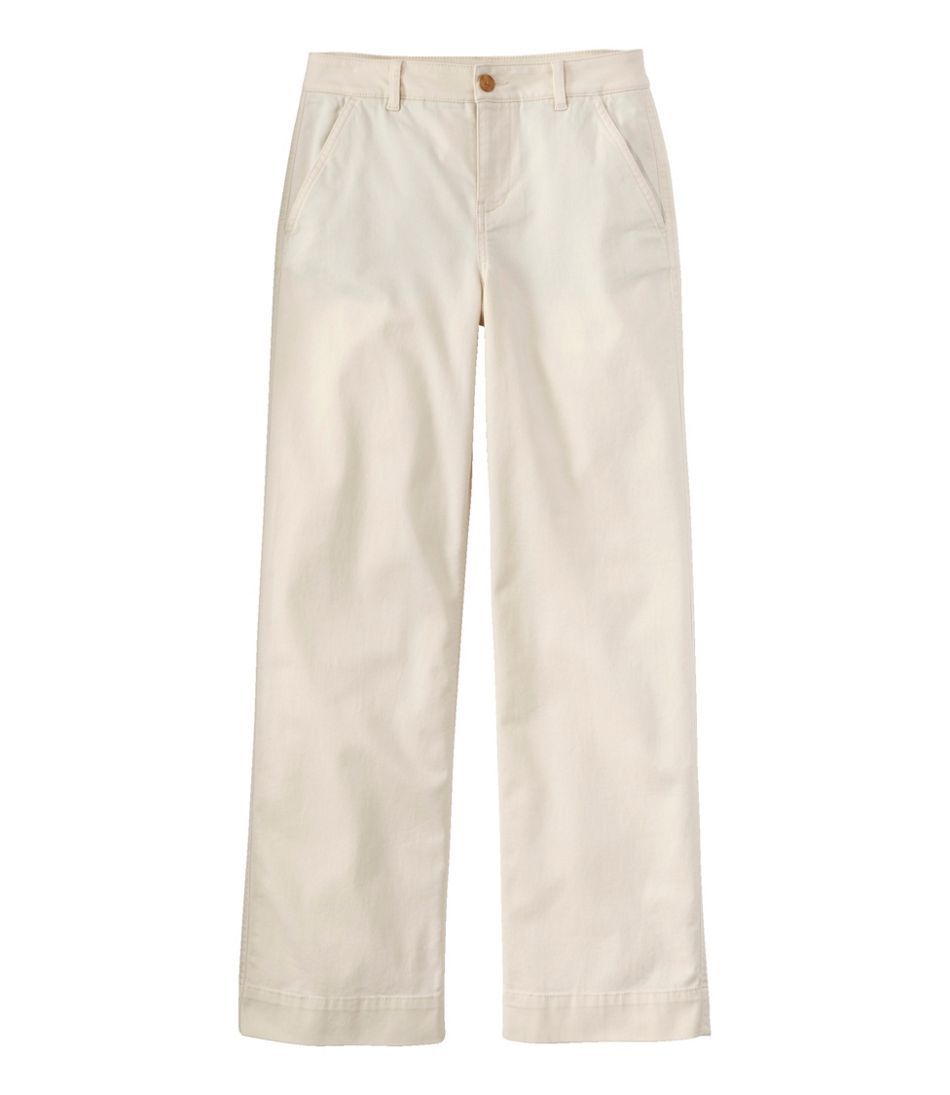 Women's Comfort Stretch Pants, Mid-Rise Wide-Leg Chino | L.L. Bean