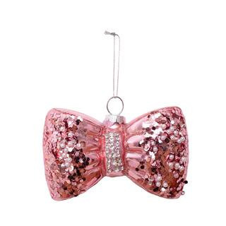 3.5" Pink Bow Glass Ornament by Ashland® in Null | Michaels® | Michaels Stores