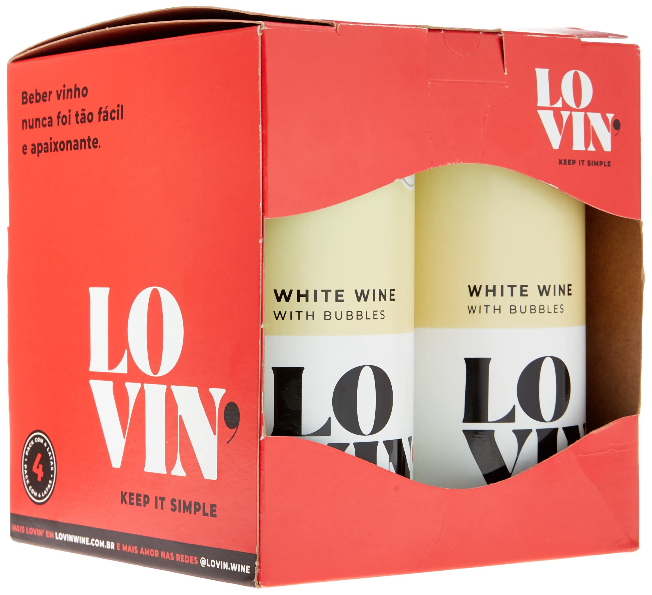 Lovin Vinho Branco Frisante Em Lata ’ Wine 269 Ml (4 Unidades) | Amazon (BR)