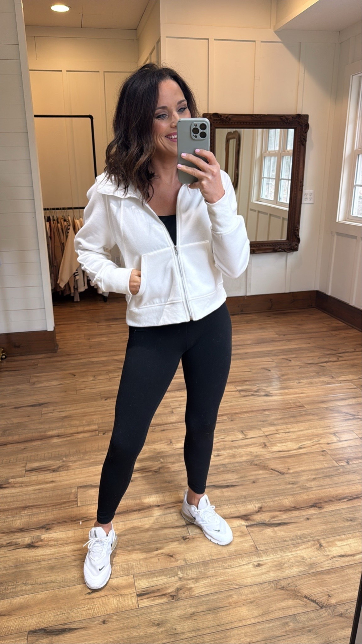 The perfect look for my mom's on the go! This outfit is great for going to the store, running errands, driving kids around, or just lounging!

Athleisure  everyday outfit  casual look  outfit with leggings  sneakers  zip up jacket  Amazon fashion  April Wilks VintagePickin 

#LTKootd #LTKSeasonal #LTKmomlife