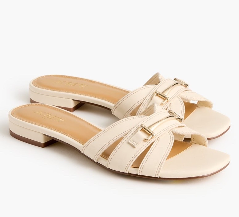 Elegant slide sandals - in ivory, camel, and black! 

#LTKSeasonal #LTKSaleAlert
