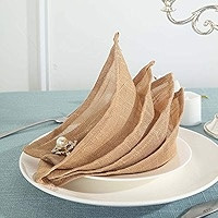 Efavormart 5 Pack Silver 20"x20" Premium Faux Linen Napkins Slubby Textured Wrinkle Free Napkins | Amazon (US)