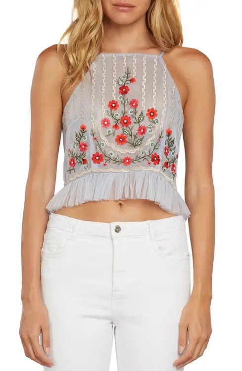 Willow & Clay Mesh Flower Tank Top | Nordstrom