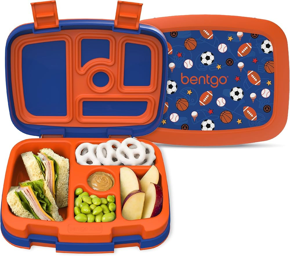 Bentgo Kids Prints Leak-Proof, 5-Compartment Bento-Style Kids Lunch Box - Ideal Portion Sizes for... | Amazon (US)