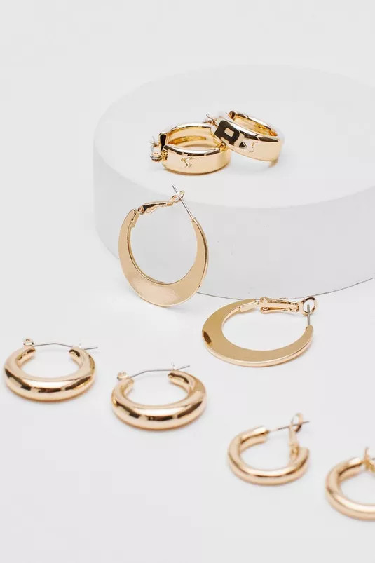 4 Pc Multi Size Hoop Earring Set | Nasty Gal (US)