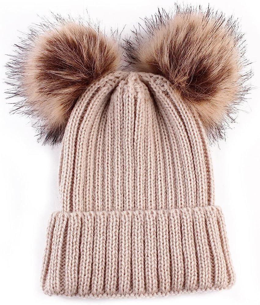 Baby Winter Warm Hat, Baby Newborn Knit Hat Infant Toddler Kid Crochet Hat Beanie Cap | Amazon (US)