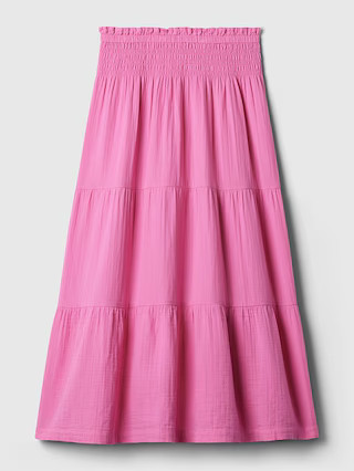 Crinkle Gauze Tiered Maxi Skirt | Gap (US)