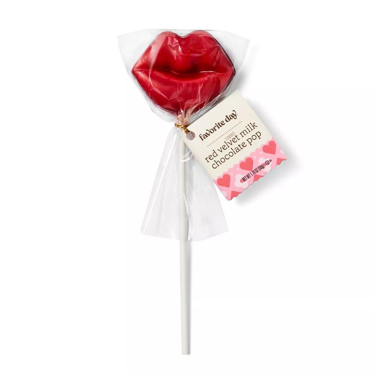 Valentine's Red Velvet Milk Chocolate Pops Smooches - 1.76oz - Favorite Day™ | Target