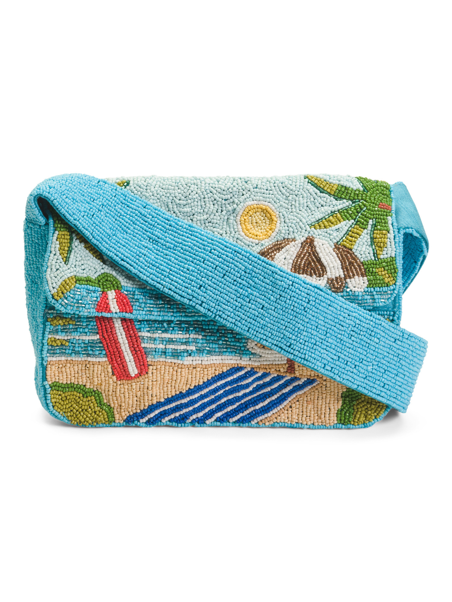 Beaded Fabric Baguette Shoulder Bag | TJ Maxx