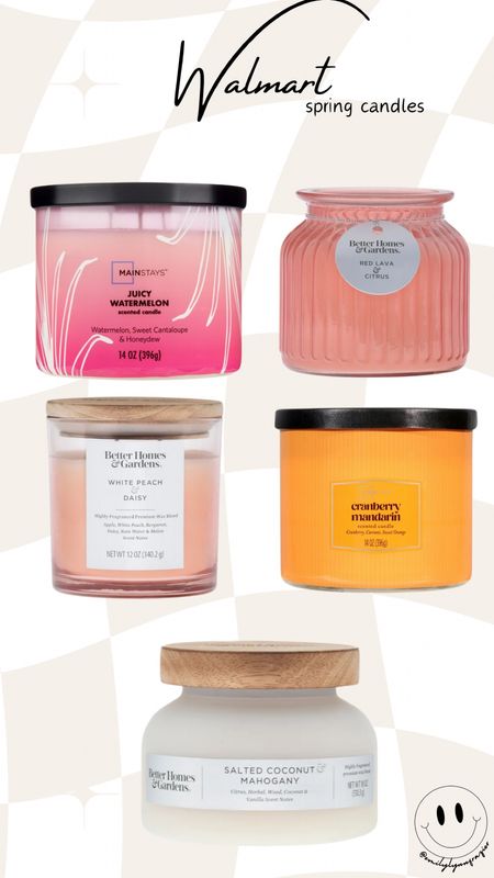 Spring candles at Walmart!!

Some of the jars are really pretty!

#LTKSeasonal #LTKhome #LTKfindsunder50