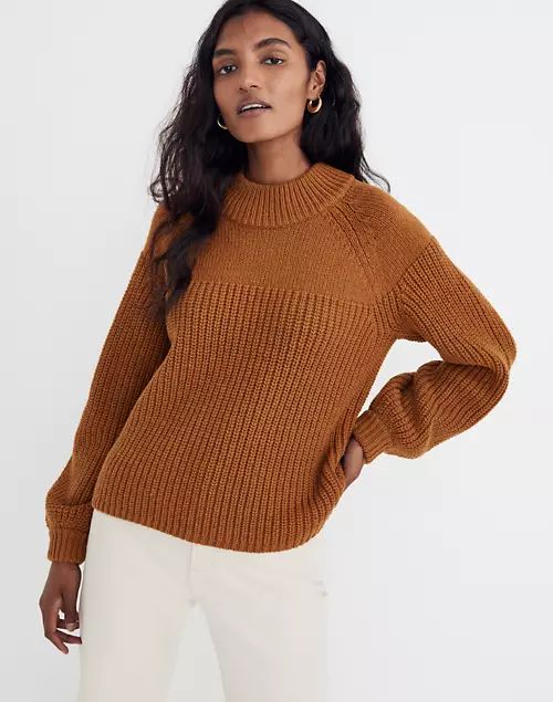 Balloon-Sleeve Mockneck Sweater | Madewell