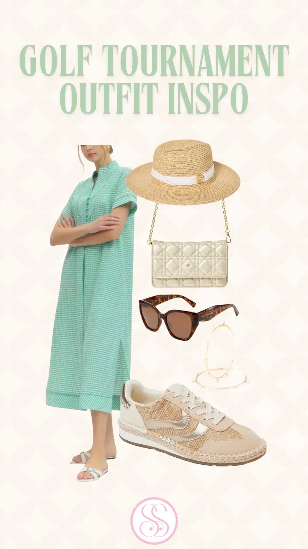 Masters Outfit | Golf Tournament Maxi Dress | Preppy Country Club Style | What to Wear to the Masters | Spring Cotton Dress | Augusta Outfit

This is the elegant spectator choice.
Mint gingham. Modest maxi silhouette. Structured neckline. Classic Southern polish.

If you love:
Masters week outfits
golf tournament maxi dresses
preppy Southern style
country club dresses
spring cotton maxi
Augusta spectator fashion

This one is elevated.

Full coverage but flattering. Breathable. Comfortable for walking. Feels refined and expensive.

It’s:
• Masters outfit
• Golf spectator look
• Church dress
• Spring event dress
• Travel outfit
• Elevated feminine style

Add straw hat + quilted bag for that polished finish.

Masters Outfit | Gingham Maxi | Golf Tournament Style | Preppy Maxi Dress | Country Club Outfit | Southern Style


#LTKootd #LTKSeasonal #LTKWedding