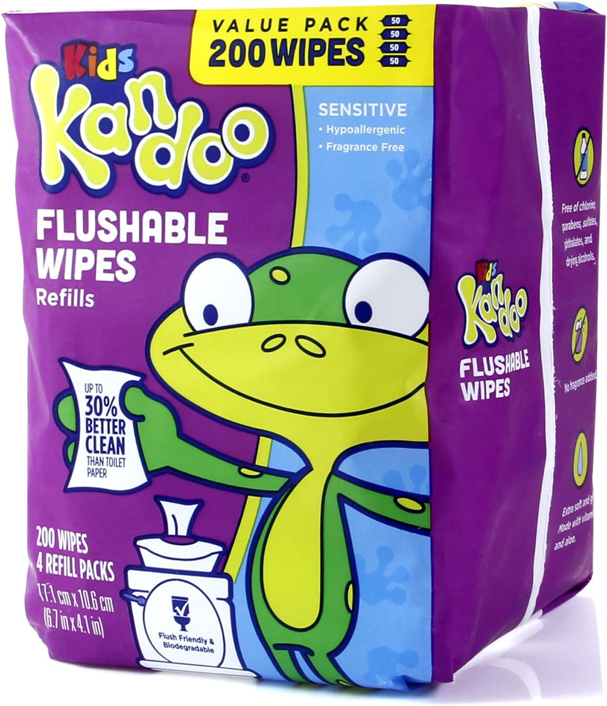Flushable Wipes for Baby and Kids by Kandoo, Sensitve and Unscented Formula, Hypoallergenic Potty... | Amazon (US)