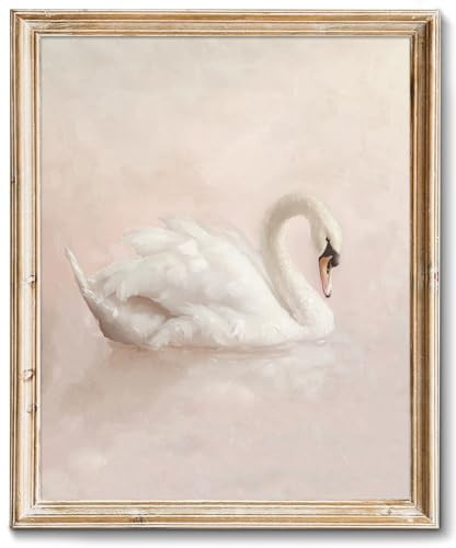 RETRART Vintage Swan Canvas Wall Art - Swan Vintage Art Prints for Wall Decor, Elegant Animal Oil Painting Decor for Living Room Bedroom Kitchen - 8" x 10" - UNFRAMED | Amazon (US)