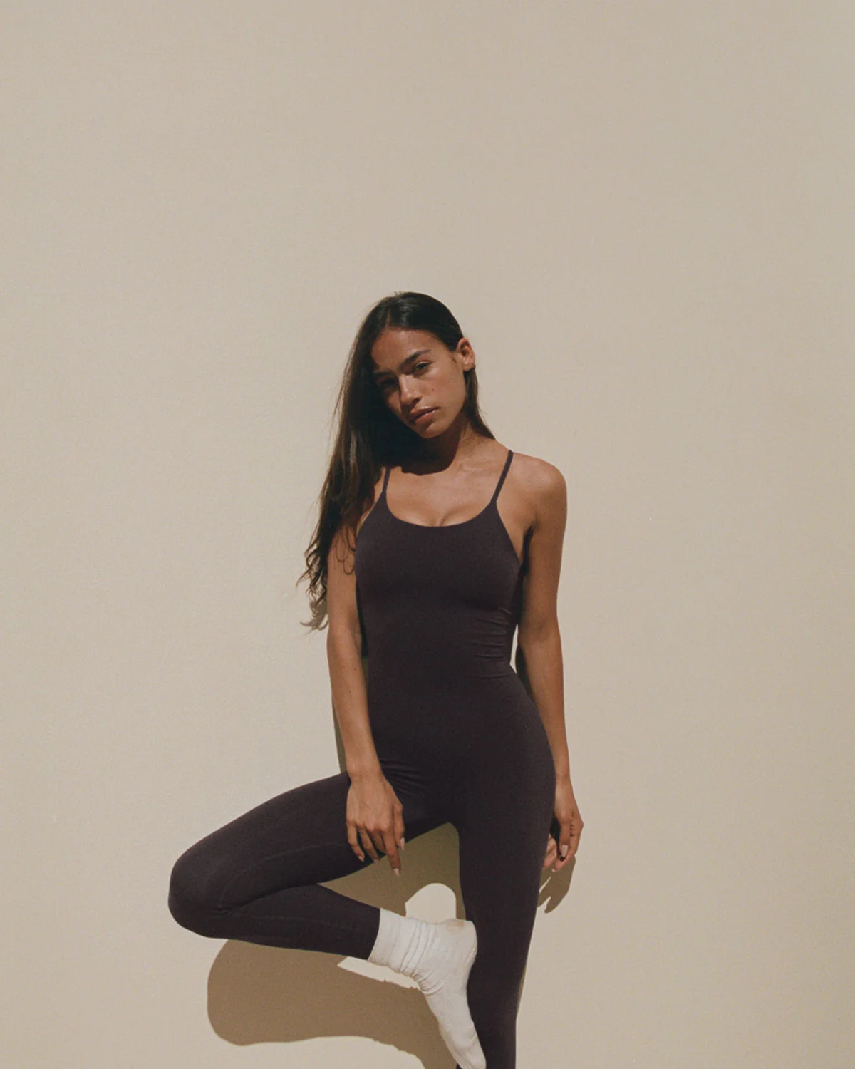 Ultimate Strappy Unitard - Coffee Bean | Adanola UK