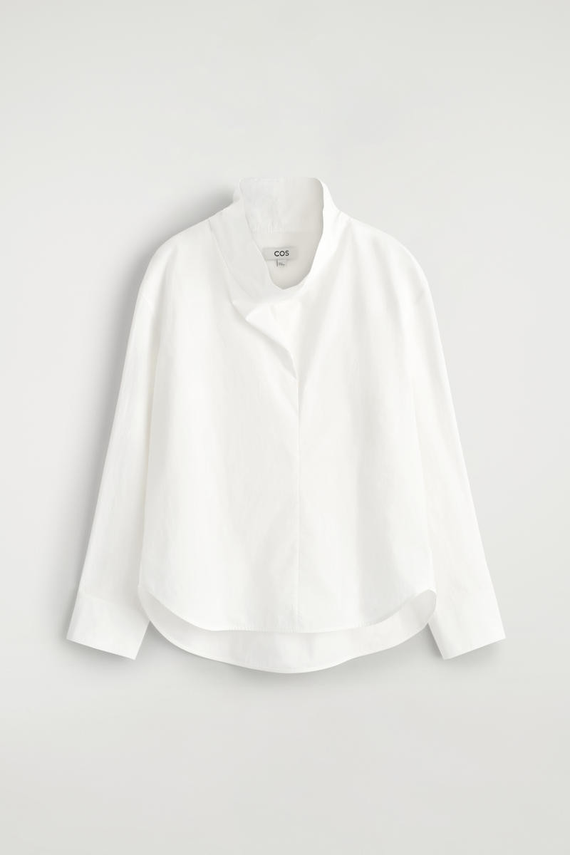 Funnel-Neck Cotton Shirt | COS UK