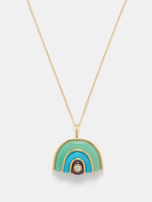 Brent Neale - Marianne Rainbow Chrysoprase & 18kt Gold Necklace - Womens - Gold Multi | Matches (US)