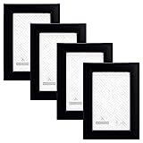 Malden International Designs Wide Basic Picture Frame, 4x6, Black, 4 Pack | Amazon (US)
