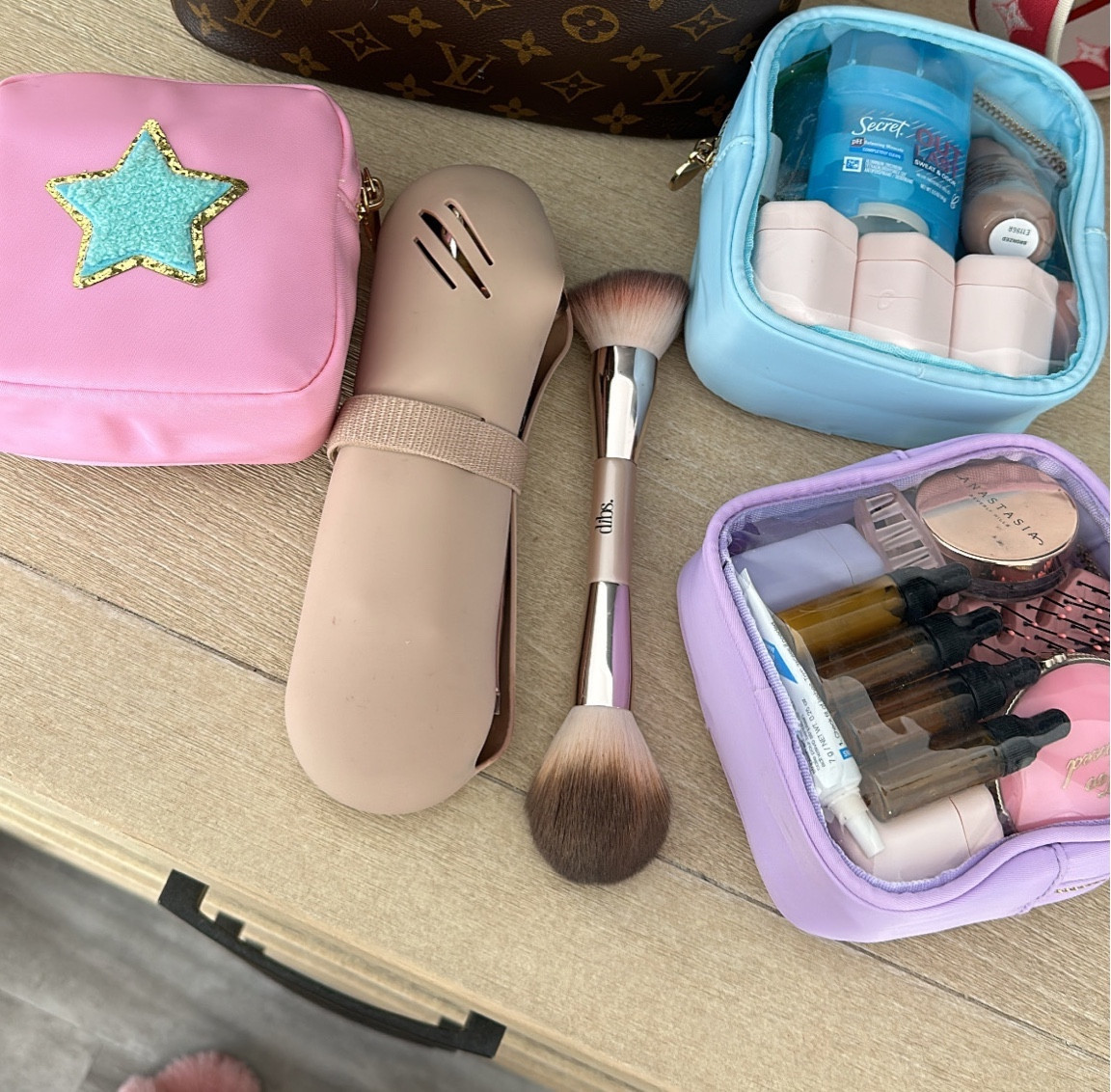 Best travel hacks, mini travel vials, mini serum bottle, dibs viral makeup brush, best makeup brush, mini packing pouches, mini packing cubes 

#LTKtravel #LTKGiftGuide #LTKfindsunder50