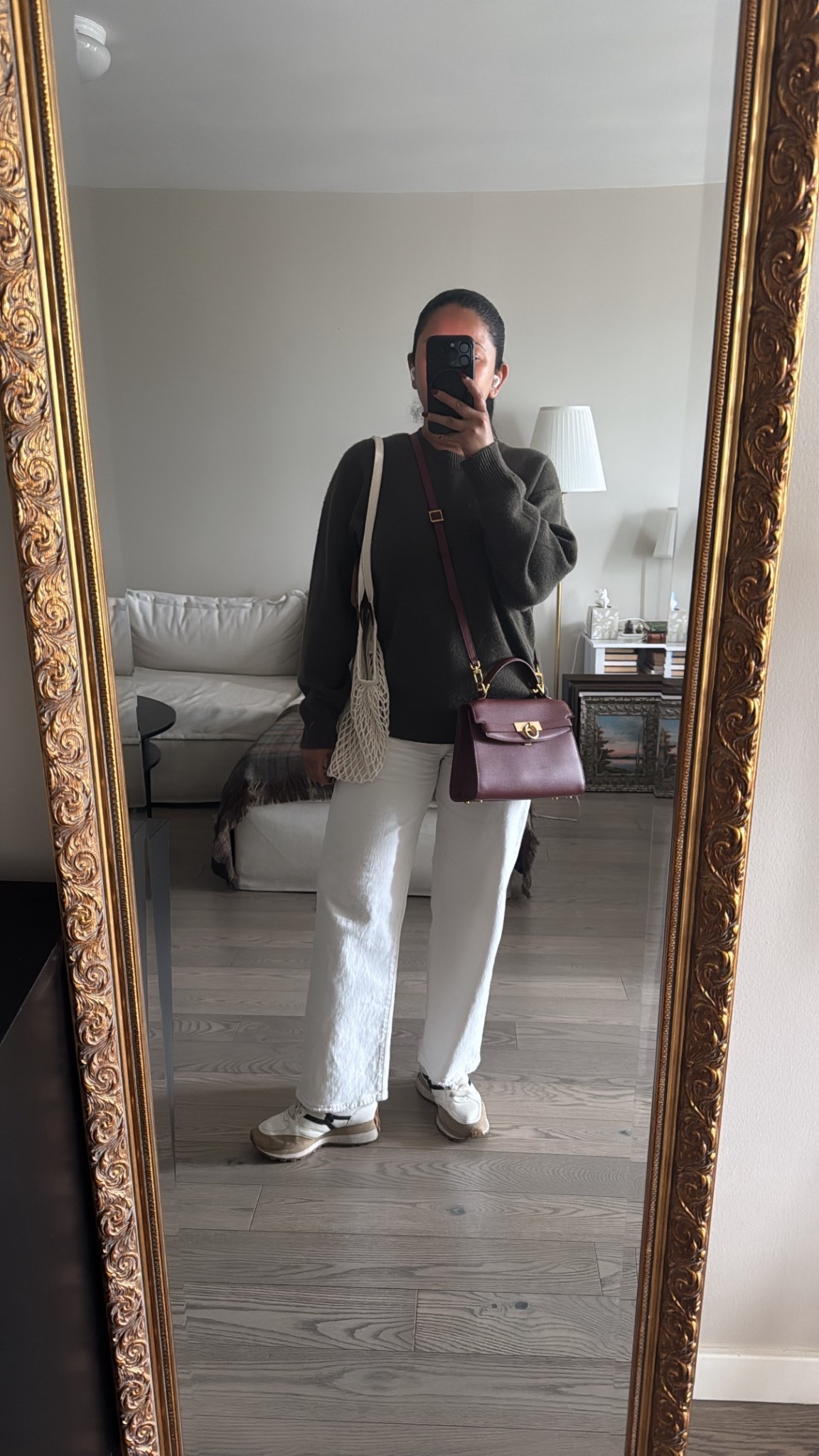 Casual Sunday shopping attire in cashmere sweater and white denim. 

#LTKPetite #LTKootd #LTKOver40
