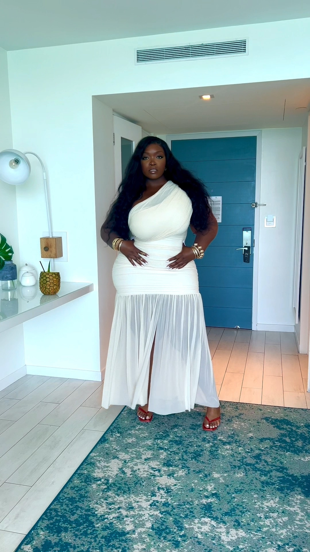 The dress is very stretchy! 
I’m wearing an XL.
Height: 5’8

#LTKFindsUnder50 #LTKTall #LTKPlusSize