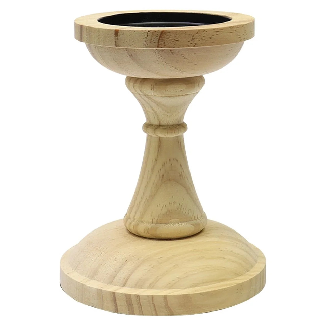 Better Homes & Garden 6.5" Medium Wood Candle Holder | Walmart (US)
