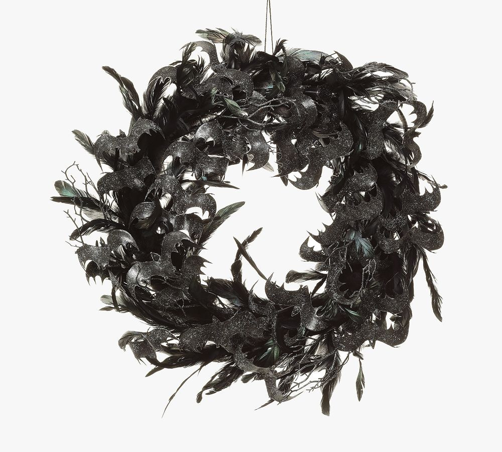 Faux Bat Feather Wreath | Pottery Barn (US)