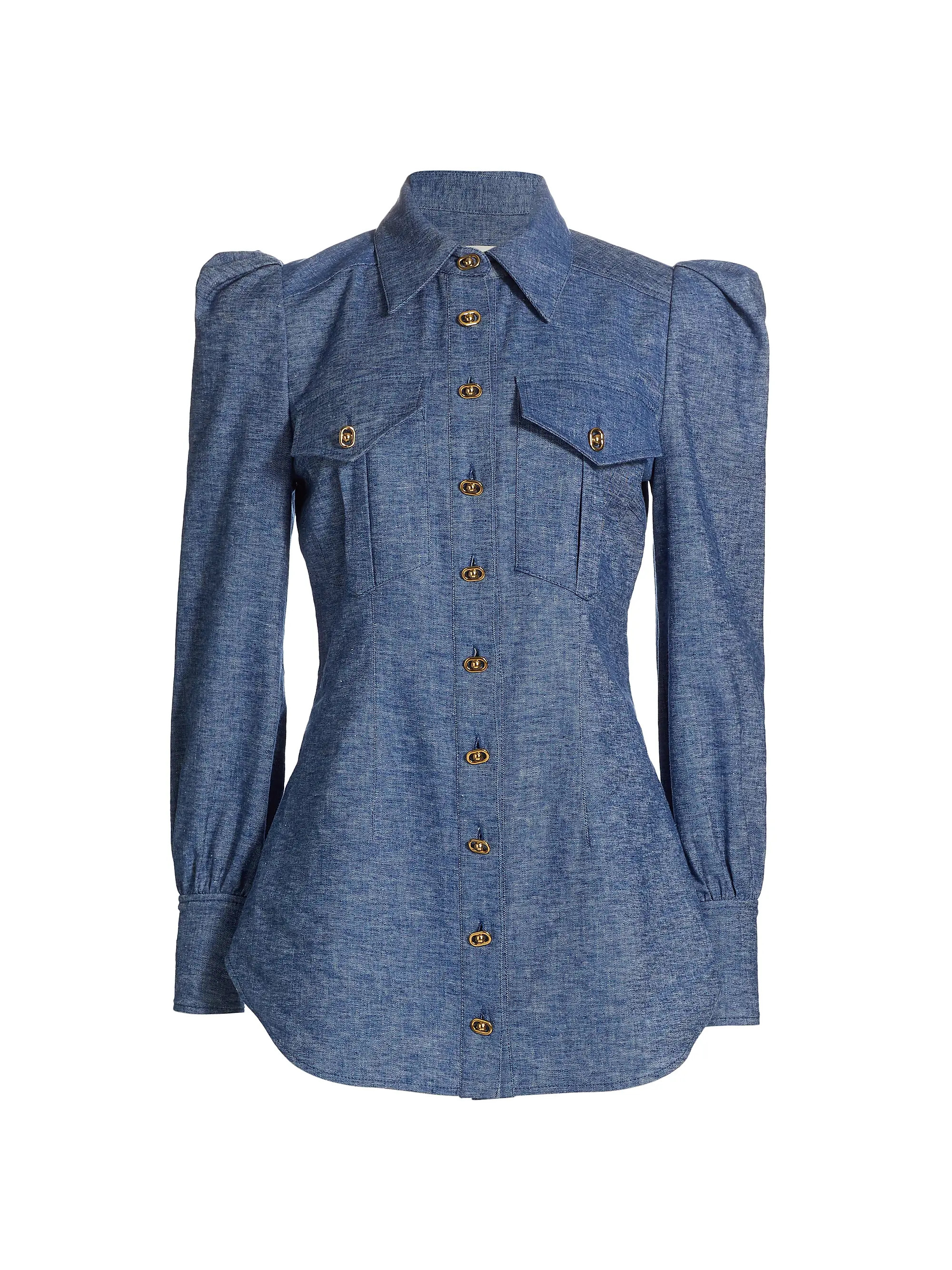 Eden Chambray Long-Sleeve Shirt | Saks Fifth Avenue