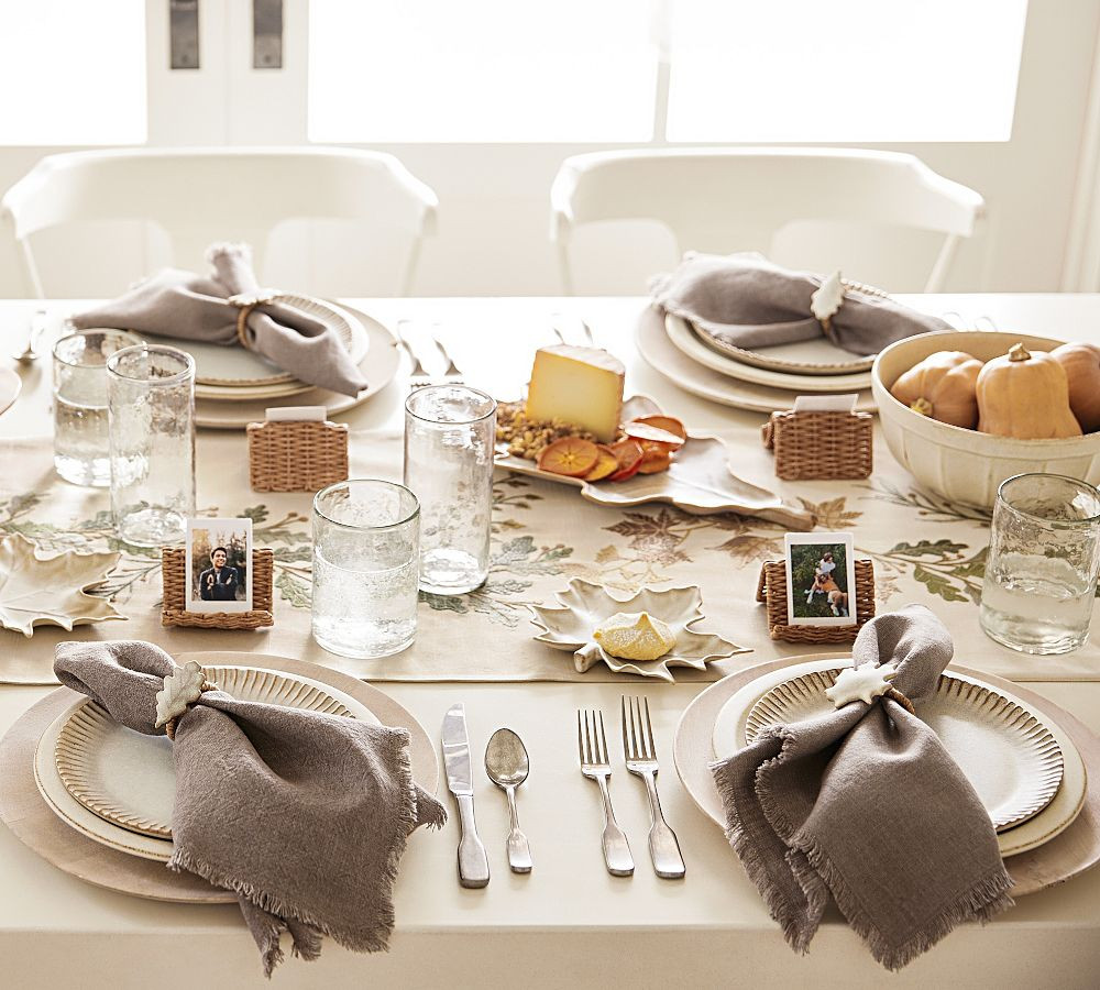 Ridge Maple Leaf Stoneware Serving Platter | Pottery Barn (US)
