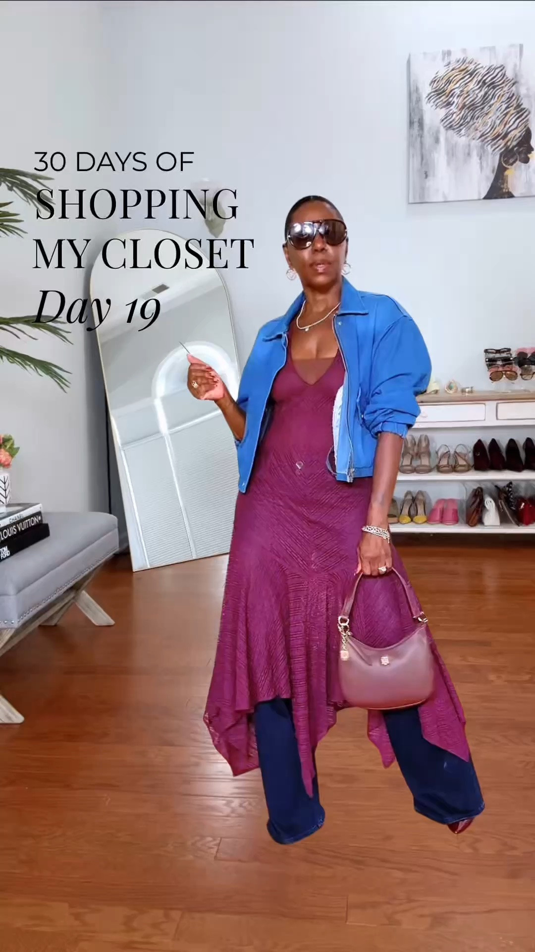 30 Days of Shopping My Closet | Day 19

This look is all about layering pieces in a way I’ve never worn them before. 

The Free People dress is sheer with the prettiest handkerchief hem, so I layered it over dark wide-leg denim and added a fitted brown bodysuit underneath. 

The cropped denim jacket gives the whole look structure and makes it feel a little more casual and wearable for fall.

WHAT I’M WEARING
• Cropped denim jacket — Amazon
• Sheer dress — Free People, no longer available
• Brown fitted bodysuit
• Dark wide-leg jeans — Express
• Burgundy Mary Jane heels
• Oxblood handbag

The dress and jeans are from my fashion vault, but I’ll link similar options along with the shoppable pieces from the look.

Shop the look and similar pieces linked here.

Style it. Own it. SLAY it. 💋

#ShopMyCloset #FallStyle #LayeredLook #FashionOver50 #MikoSlaysFashion