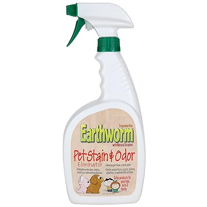 Earthworm Pet Stain Remover & Odor Eliminator - Urine Eliminator Natural Enzyme Formula, Fragranc... | Amazon (US)
