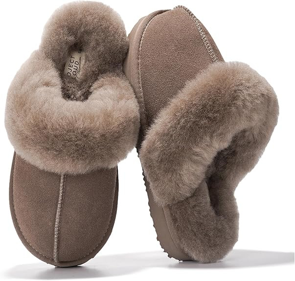 Project Cloud Genuine Leather Slippers for Women Footwear with Genuine Fur Lining Womens Clogs & ... | Amazon (US)
