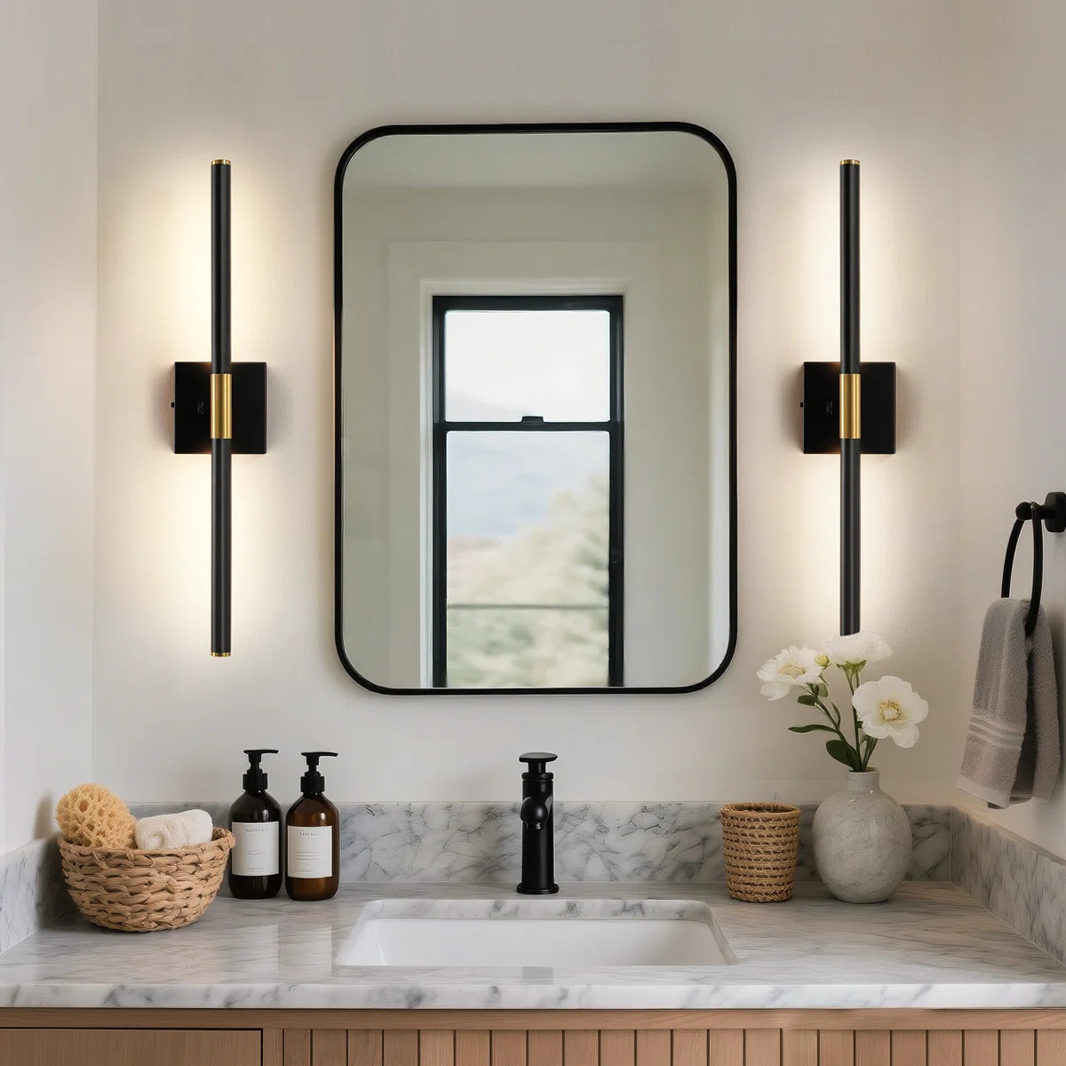 Fiza Vanity Light Fixture LED (Horizontal and Vertical) | Wayfair North America