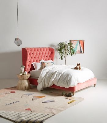 Tufted Wingback Bed | Anthropologie (US)