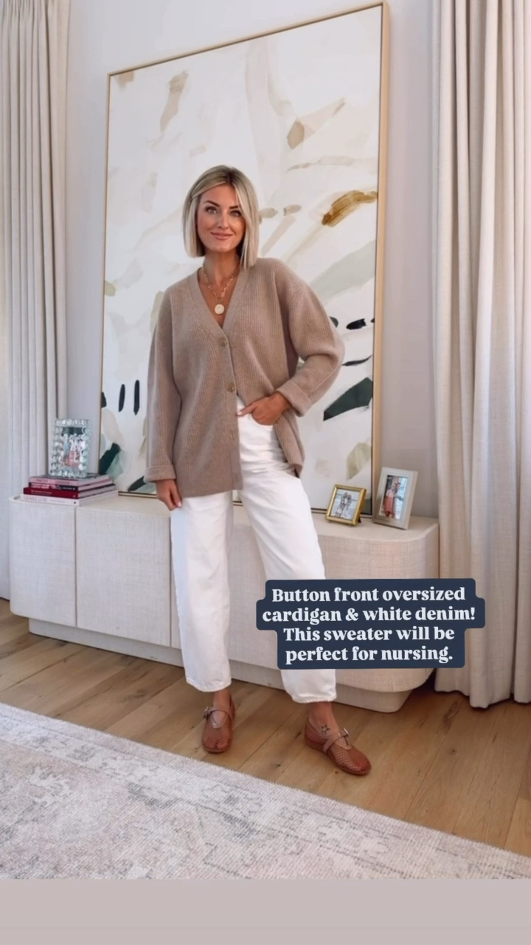 This oversized neutral cardigan has been one of my go-to’s! The quality is so good!  I love to wear white jean all year round! This was a pair I got last year, so I linked a couple similar options! Wearing XS in cardigan!

Loverly Grey, winter outfit, white jeans, neutral outfit, ballet flats, oversized cardigan, barrel jeans 

#LTKSeasonal