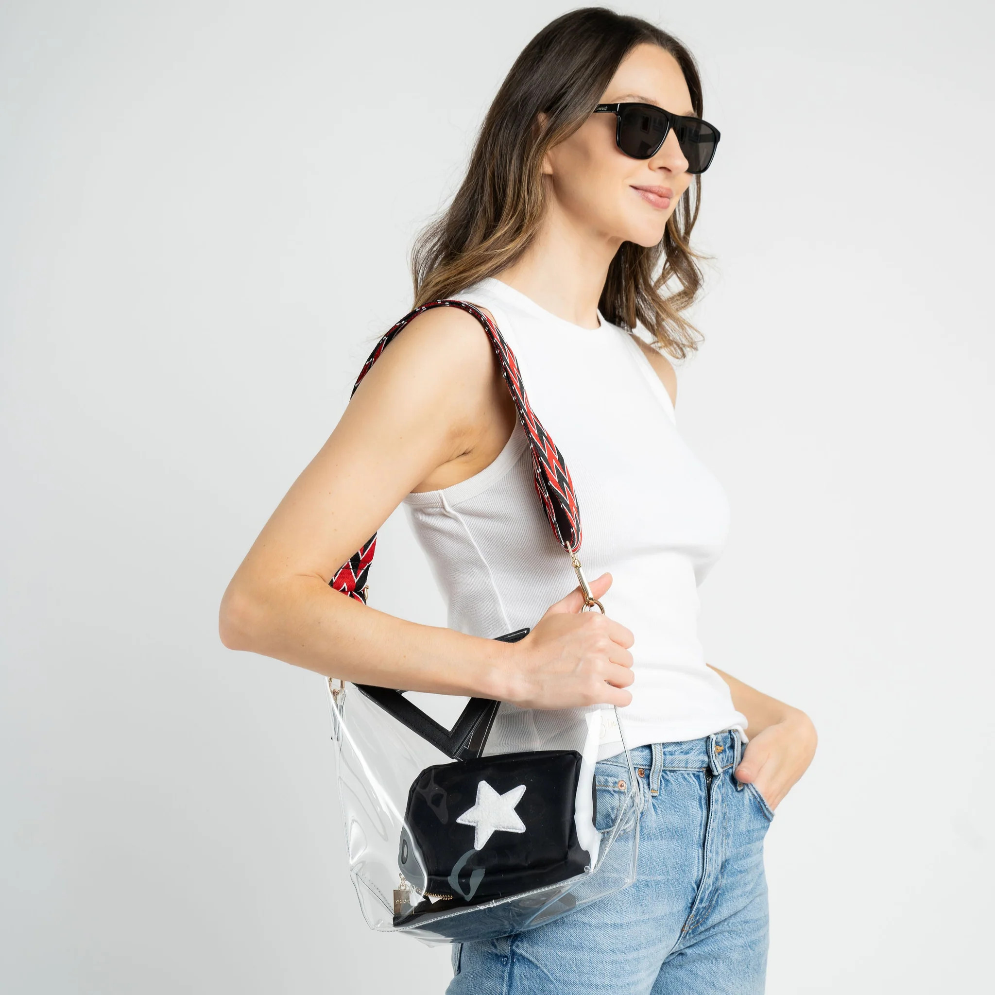 Clear Tote Bag: Black Trim | bloc bags