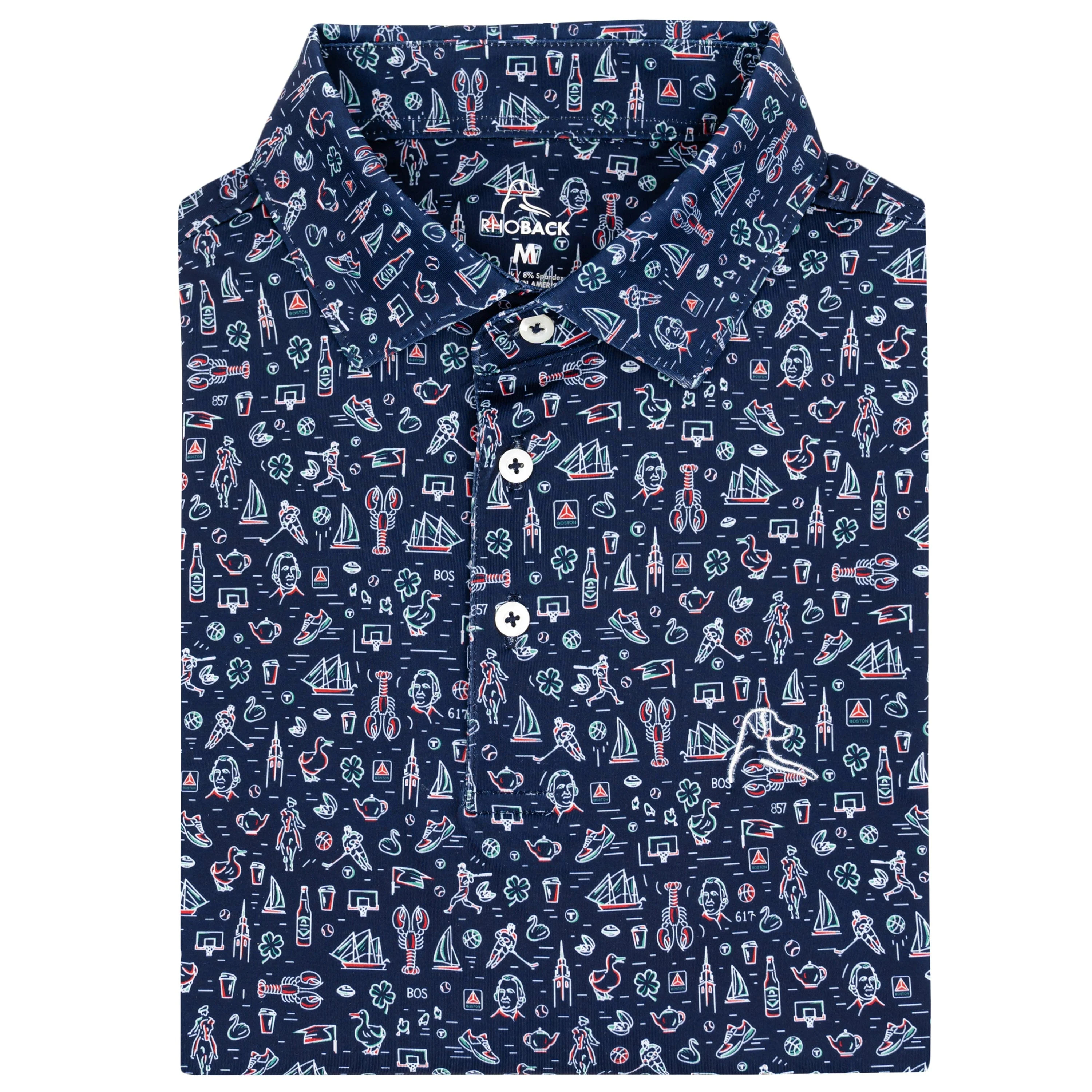 The Boston Performance Polo - Fleet Navy | Rhoback | RHOBACK