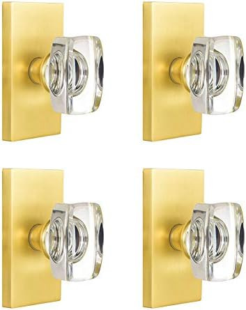 HIEMEY Glass Dummy Door Knobs Interior, Crystal Half Dummy Door Knobs for Closet, Hall, Bifold, G... | Amazon (US)