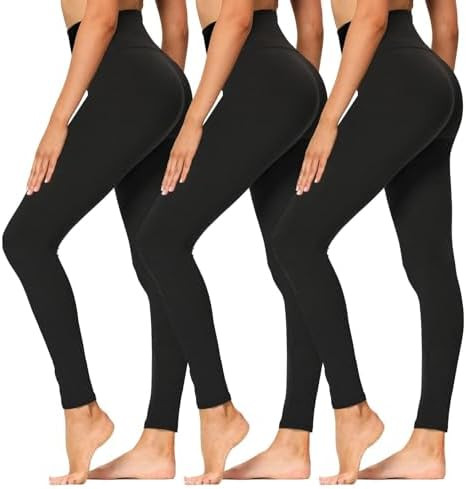 Syrinx 3 Pack High Waisted Leggings for Women, Tummy Control | Amazon (US)
